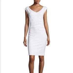 DVF Bevin Ruched Sheath Dress in White - New With Tags